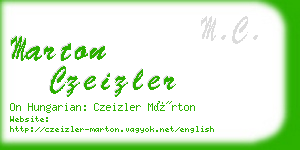 marton czeizler business card